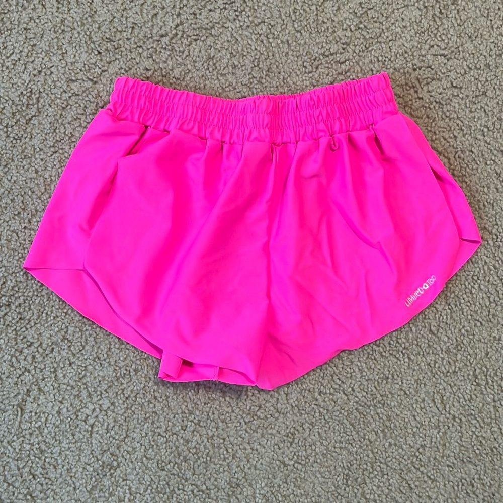 Neon Pink Kids Athletic Shorts
